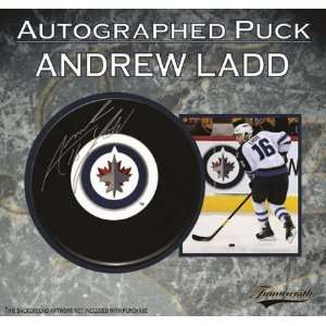    Signed Andrew Ladd Winnipeg Jets Hockey Puck