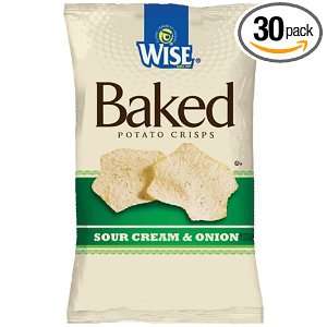 Wise Sour Cream and Onion Baked Potato Crisps Chips, 1.125 Oz Bags 