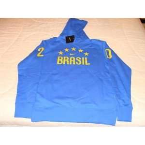  Team Brazil 2010 World Cup Soccer Hoodie Sweatshirt M   Soccer 