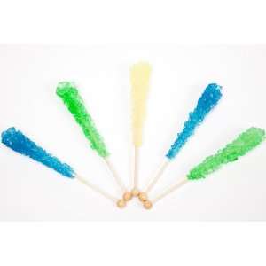 Sour Assorted Wrapped Rock Candy Sticks (120 Pieces)  